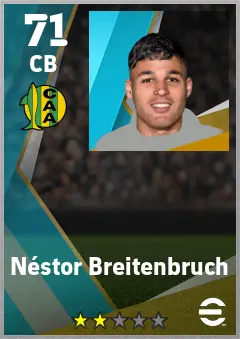 Nestor Breitenbruch eFootball 2026 player card — 71 OVR CB