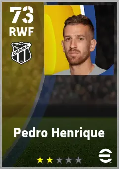 Pedro Henrique eFootball 2026 player card — 73 OVR RWF