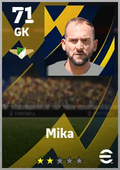 Mika eFootball 2026 player card — 71 OVR GK