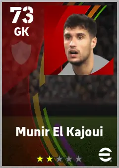 Munir El Kajoui eFootball 2026 player card — 73 OVR GK