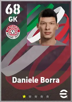 Daniele Borra eFootball 2026 player card — 68 OVR GK