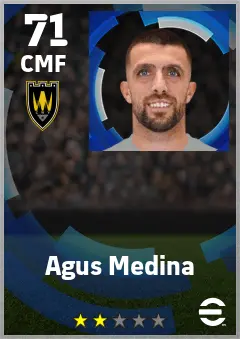 Agus Medina eFootball 2026 player card — 71 OVR CMF