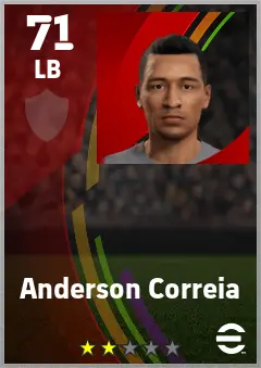 Anderson Correia eFootball 2026 player card — 71 OVR LB