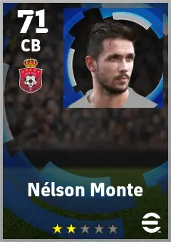 Nelson Monte eFootball 2026 player card — 71 OVR CB