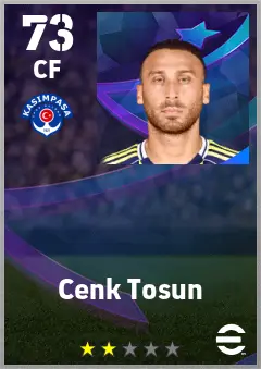 Cenk Tosun eFootball 2026 player card — 73 OVR CF