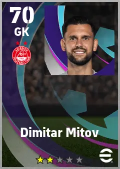 Dimitar Mitov eFootball 2026 player card — 70 OVR GK