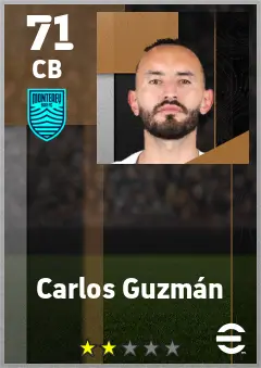 Carlos Guzman eFootball 2026 player card — 71 OVR CB