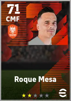 Roque Mesa eFootball 2026 player card — 71 OVR CMF