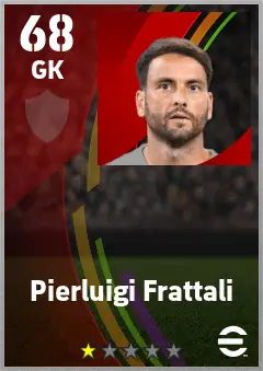 Pierluigi Frattali eFootball 2026 player card — 68 OVR GK