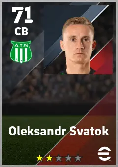 Oleksandr Svatok eFootball 2026 player card — 71 OVR CB