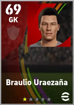 Braulio Uraezana eFootball 2026 player card — 69 OVR GK