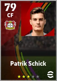 Patrik Schick eFootball 2026 player card — 79 OVR CF