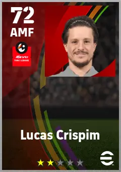 Lucas Crispim eFootball 2026 player card — 72 OVR AMF