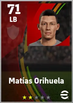 Matias Orihuela eFootball 2026 player card — 71 OVR LB