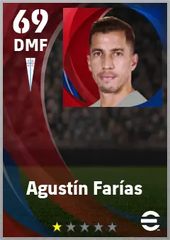 Agustin Farias eFootball 2026 player card — 69 OVR DMF