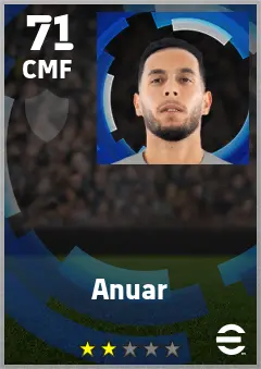Anuar eFootball 2026 player card — 71 OVR CMF