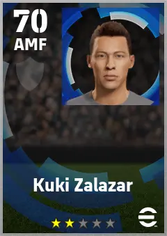 Kuki Zalazar eFootball 2026 player card — 70 OVR AMF