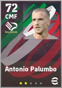 Antonio Palumbo eFootball 2026 player card — 72 OVR CMF