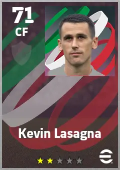 Kevin Lasagna eFootball 2026 player card — 71 OVR CF