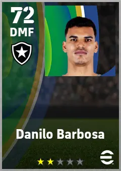 Danilo Barbosa eFootball 2026 player card — 72 OVR DMF