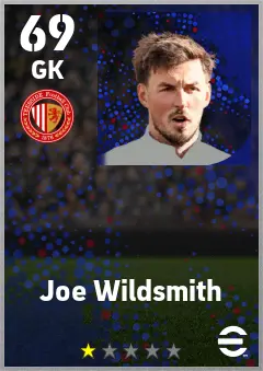 Joe Wildsmith eFootball 2026 player card — 69 OVR GK