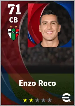 Enzo Roco eFootball 2026 player card — 71 OVR CB