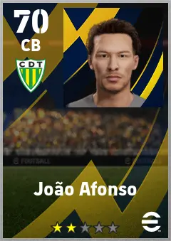 Joao Afonso eFootball 2026 player card — 70 OVR CB