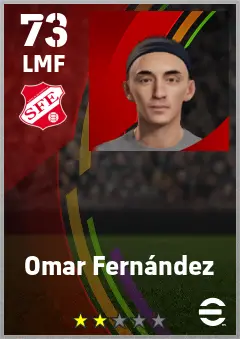 Omar Fernandez eFootball 2026 player card — 73 OVR LMF