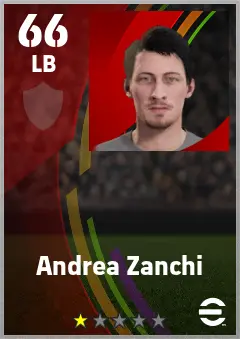 Andrea Zanchi eFootball 2026 player card — 66 OVR LB