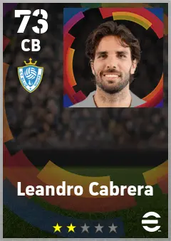 Leandro Cabrera eFootball 2026 player card — 73 OVR CB