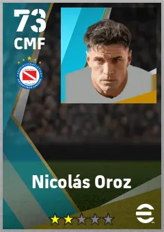 Nicolas Oroz eFootball 2026 player card — 73 OVR CMF