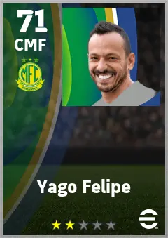 Yago Felipe eFootball 2026 player card — 71 OVR CMF