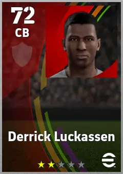 Derrick Luckassen eFootball 2026 player card — 72 OVR CB