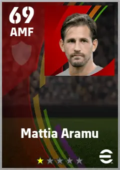 Mattia Aramu eFootball 2026 player card — 69 OVR AMF