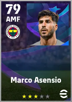 Marco Asensio eFootball 2026 player card — 79 OVR AMF