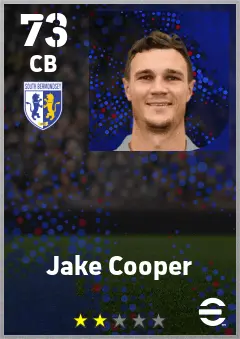 Jake Cooper eFootball 2026 player card — 73 OVR CB