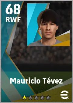 Mauricio Tevez eFootball 2026 player card — 68 OVR RWF