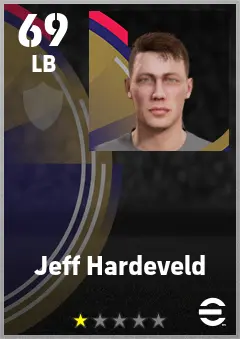 Jeff Hardeveld eFootball 2026 player card — 69 OVR LB