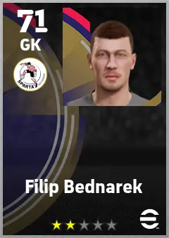 Filip Bednarek eFootball 2026 player card — 71 OVR GK