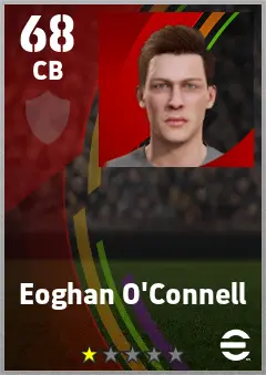 Eoghan O Connell eFootball 2026 player card — 68 OVR CB