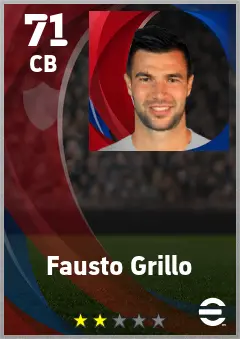 Fausto Grillo eFootball 2026 player card — 71 OVR CB