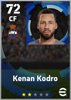 Kenan Kodro eFootball 2026 player card — 72 OVR CF