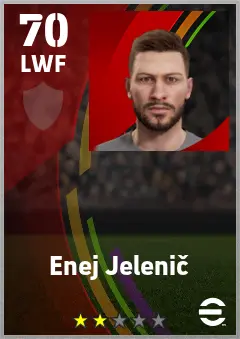 Enej Jelenic eFootball 2026 player card — 70 OVR LWF