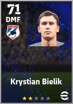 Krystian Bielik eFootball 2026 player card — 71 OVR DMF