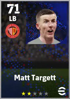Matt Targett eFootball 2026 player card — 71 OVR LB