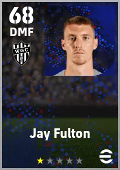 Jay Fulton eFootball 2026 player card — 68 OVR DMF