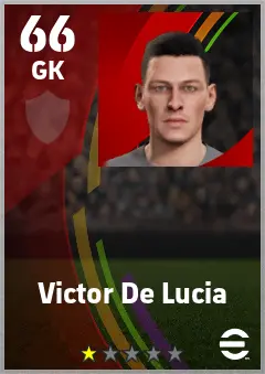 Victor De Lucia eFootball 2026 player card — 66 OVR GK