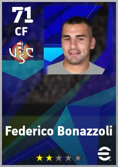 Federico Bonazzoli eFootball 2026 player card — 71 OVR CF