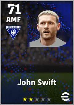 John Swift eFootball 2026 player card — 71 OVR AMF