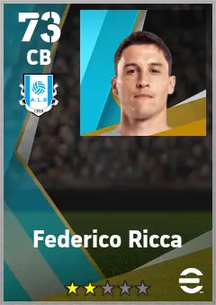 Federico Ricca eFootball 2026 player card — 73 OVR CB